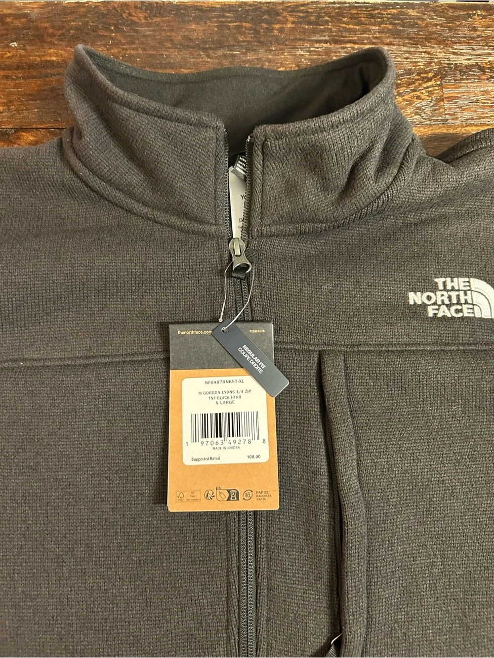The North Face - Gordon Lyons 1/4-Zip Jacket - Men's - Black Heathered